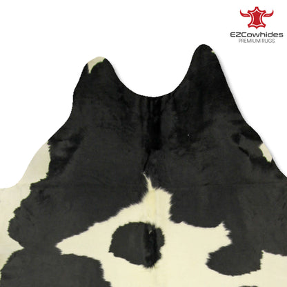 Traditional Black and White Brazilian Cowhide Rug 