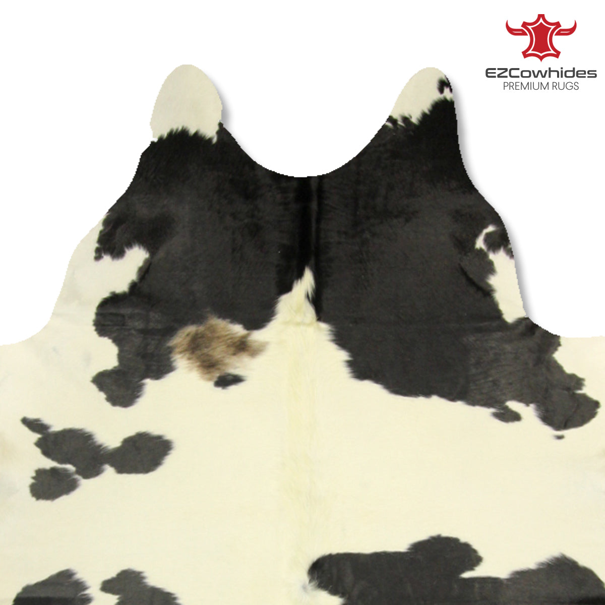 Traditional Black and White Brazilian Cowhide Rug 