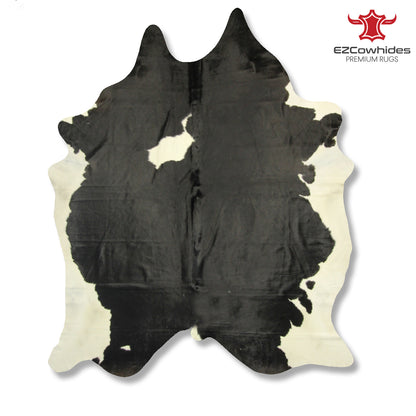 Traditional Black and White Brazilian Cowhide Rug 