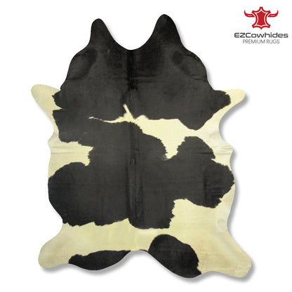 Traditional Black and White Brazilian Cowhide Rug 