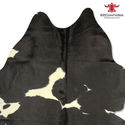 Traditional Black and White Brazilian Cowhide Rug 