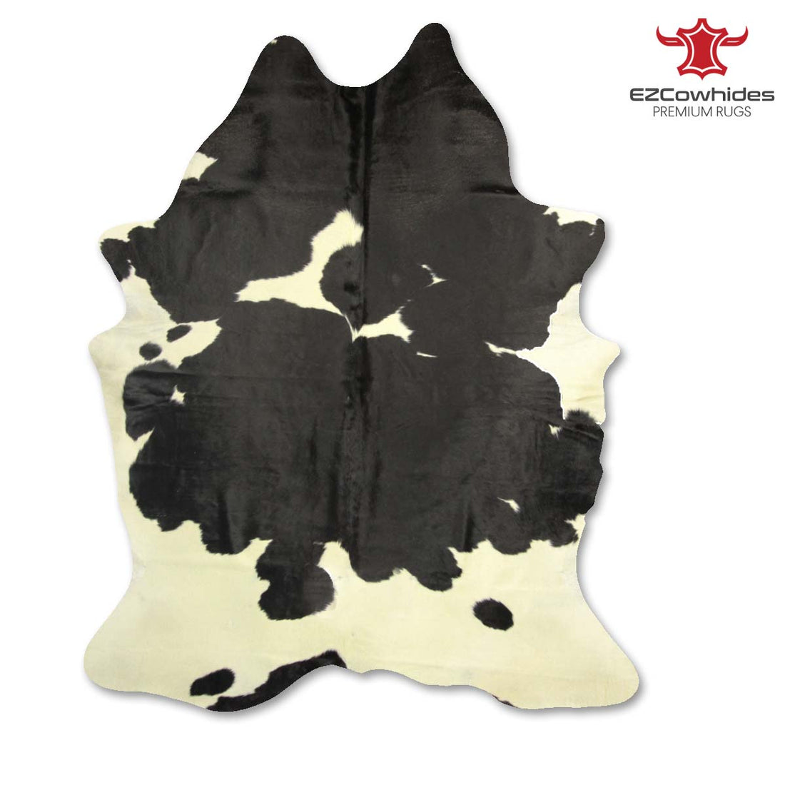 Traditional Black and White Brazilian Cowhide Rug 