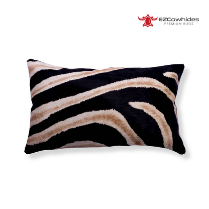 3 Pieces Ecco Zebra Brazilian Cowhide Pillow 