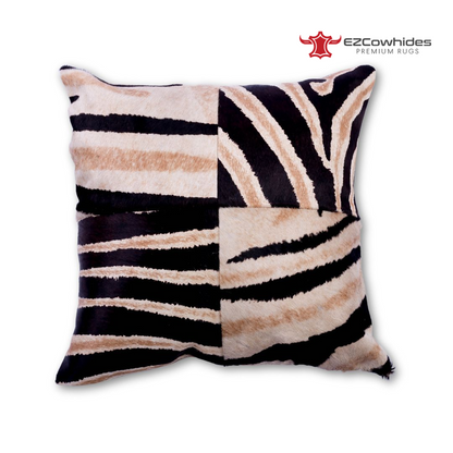 3 Pieces Ecco Zebra Brazilian Cowhide Pillow 