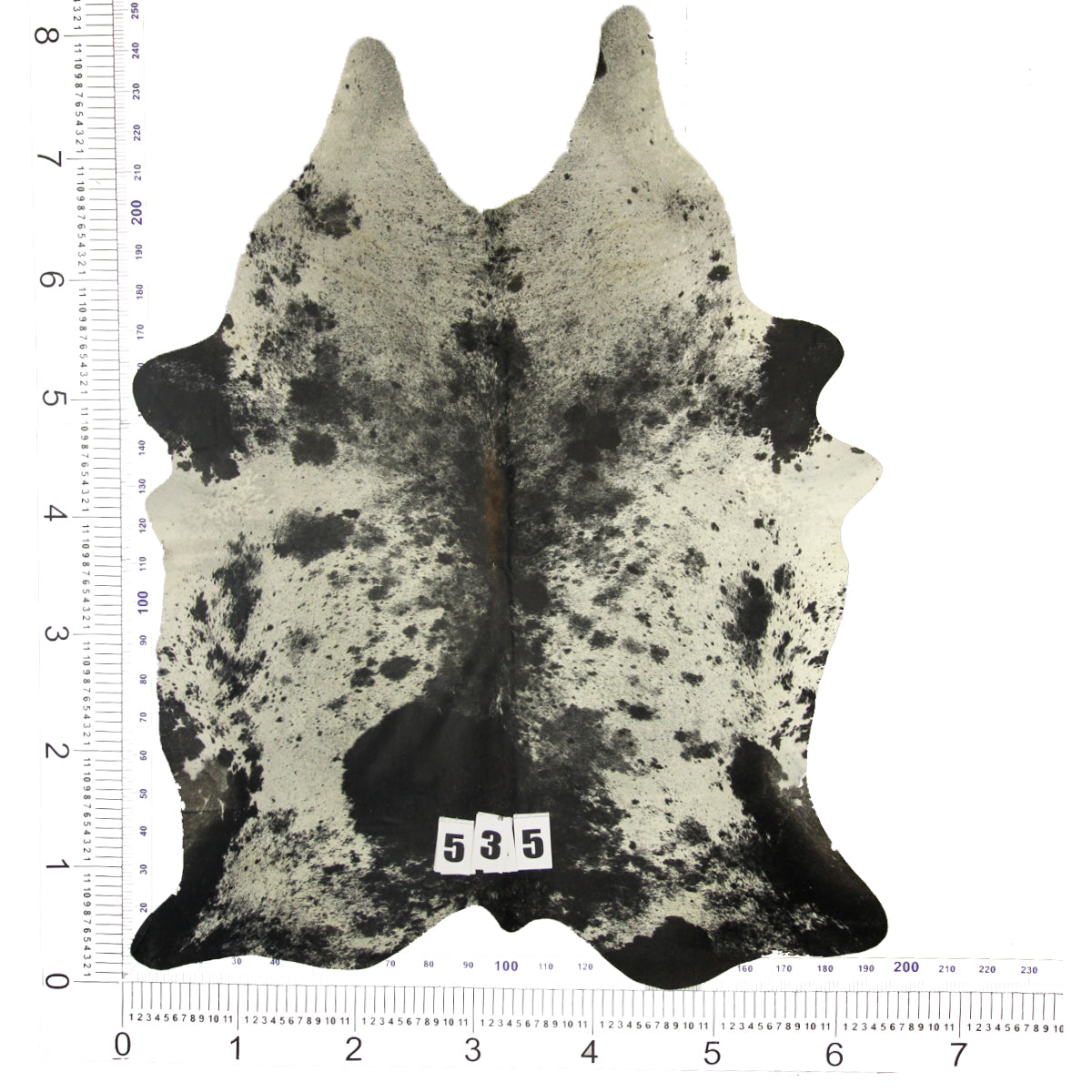 Salt &amp; Pepper Black and White Brazilian Cowhide Rug 