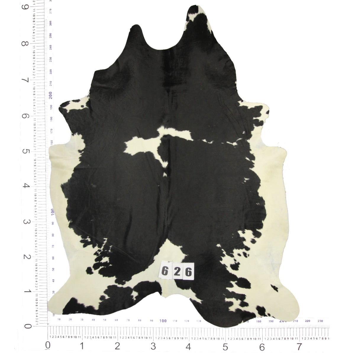 Traditional Black and White Brazilian Cowhide Rug 