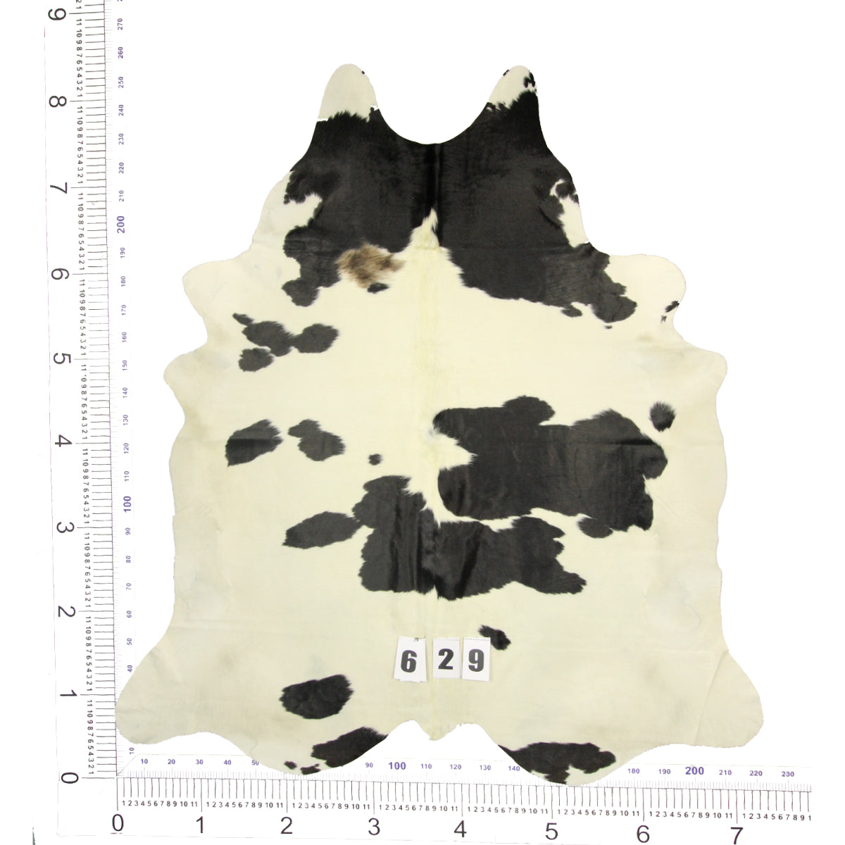 Traditional Black and White Brazilian Cowhide Rug 