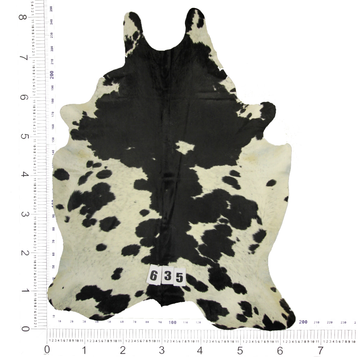 Traditional Black and White Brazilian Cowhide Rug 