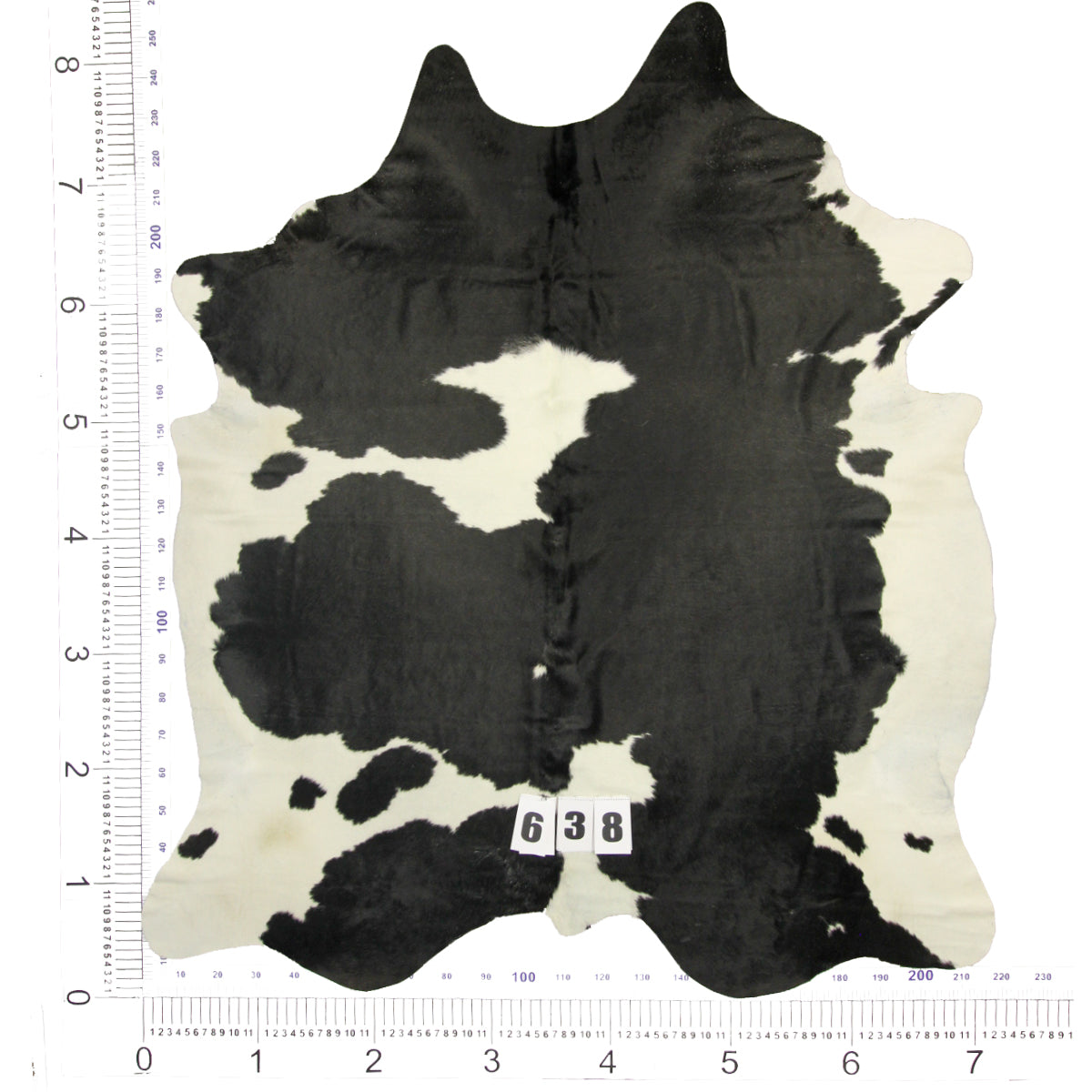 Traditional Black and White Brazilian Cowhide Rug 