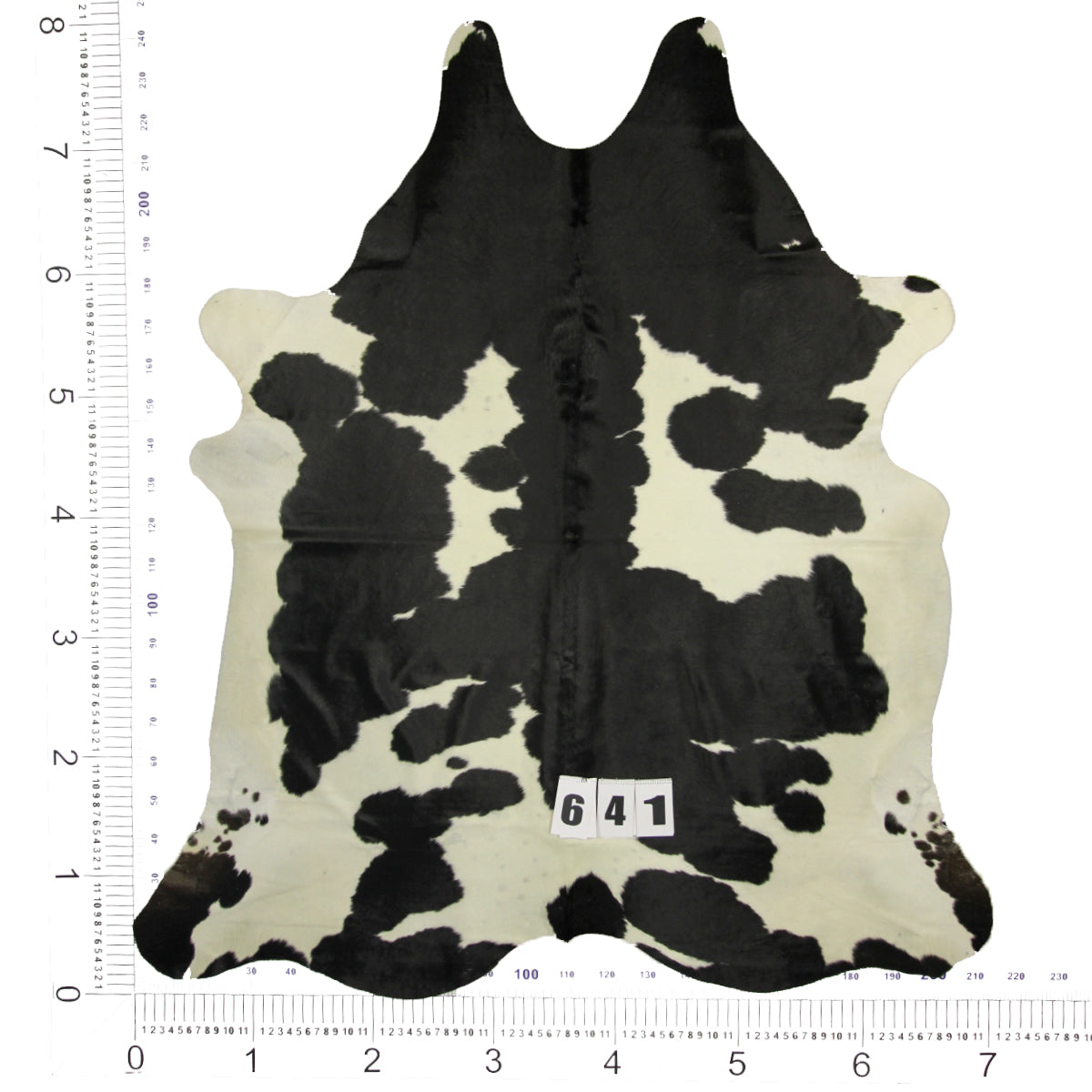 Traditional Black and White Brazilian Cowhide Rug 