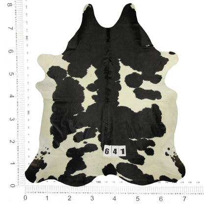 Traditional Black and White Brazilian Cowhide Rug 