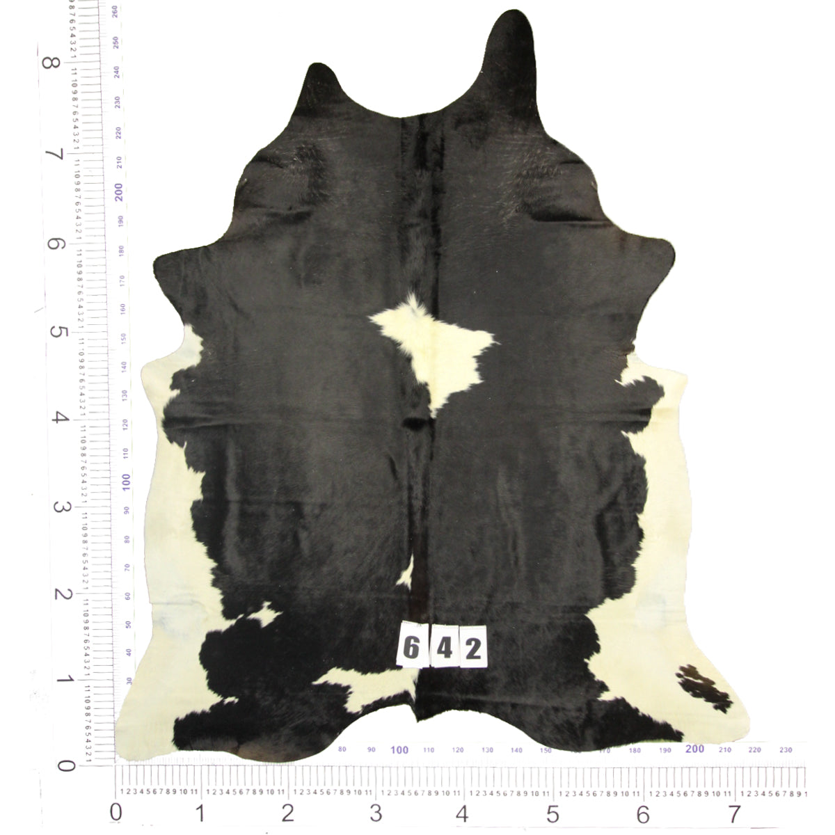 Traditional Black and White Brazilian Cowhide Rug 