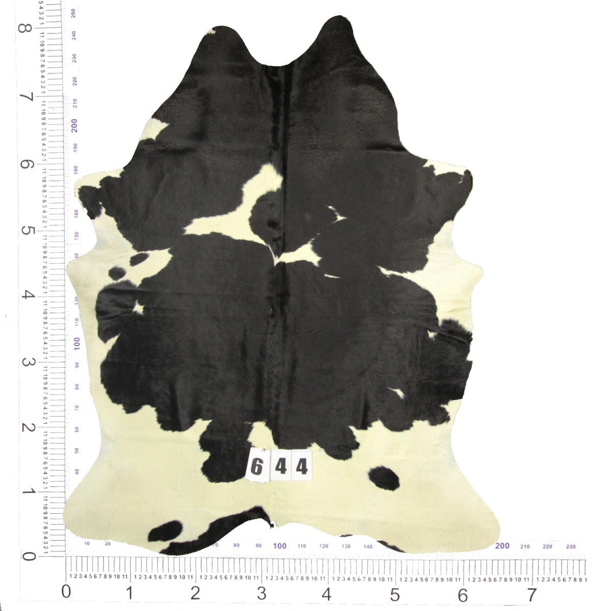 Traditional Black and White Brazilian Cowhide Rug 