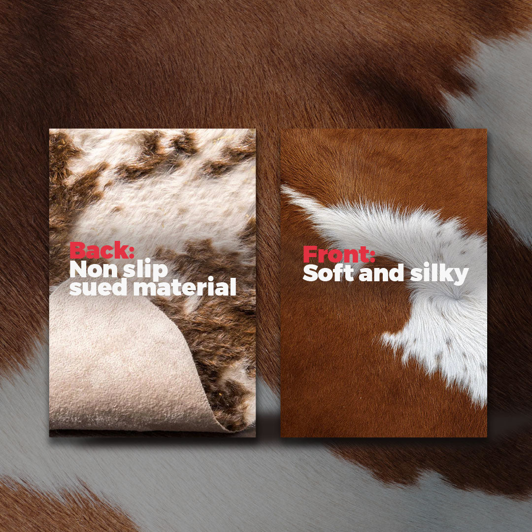 Salt Pepper Brown and White Brazilian Cowhide Rug 