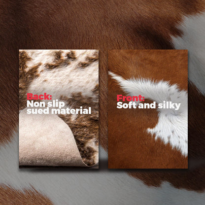 Salt &amp; Pepper Brown and White Brazilian Cowhide Rug 