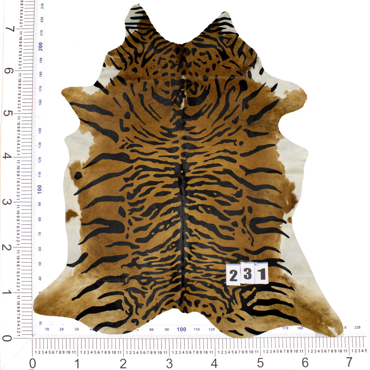 Tiger Brazilian Cowhide Rug 