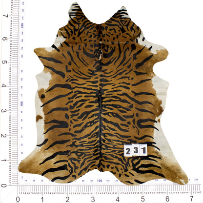 Tiger Brazilian Cowhide Rug 