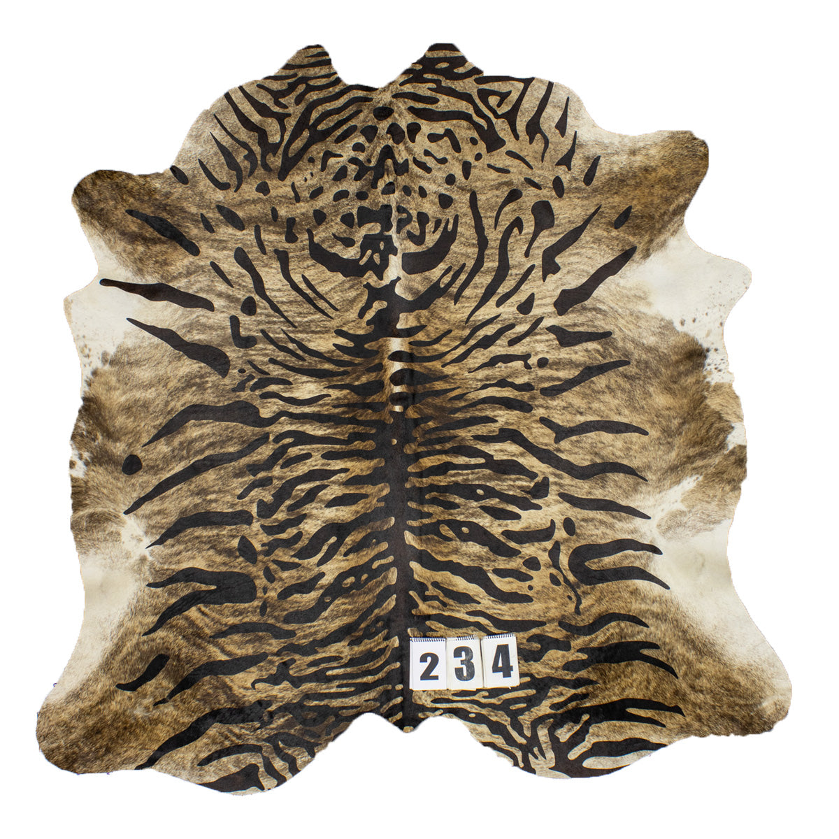 Tiger Brazilian Cowhide Rug 