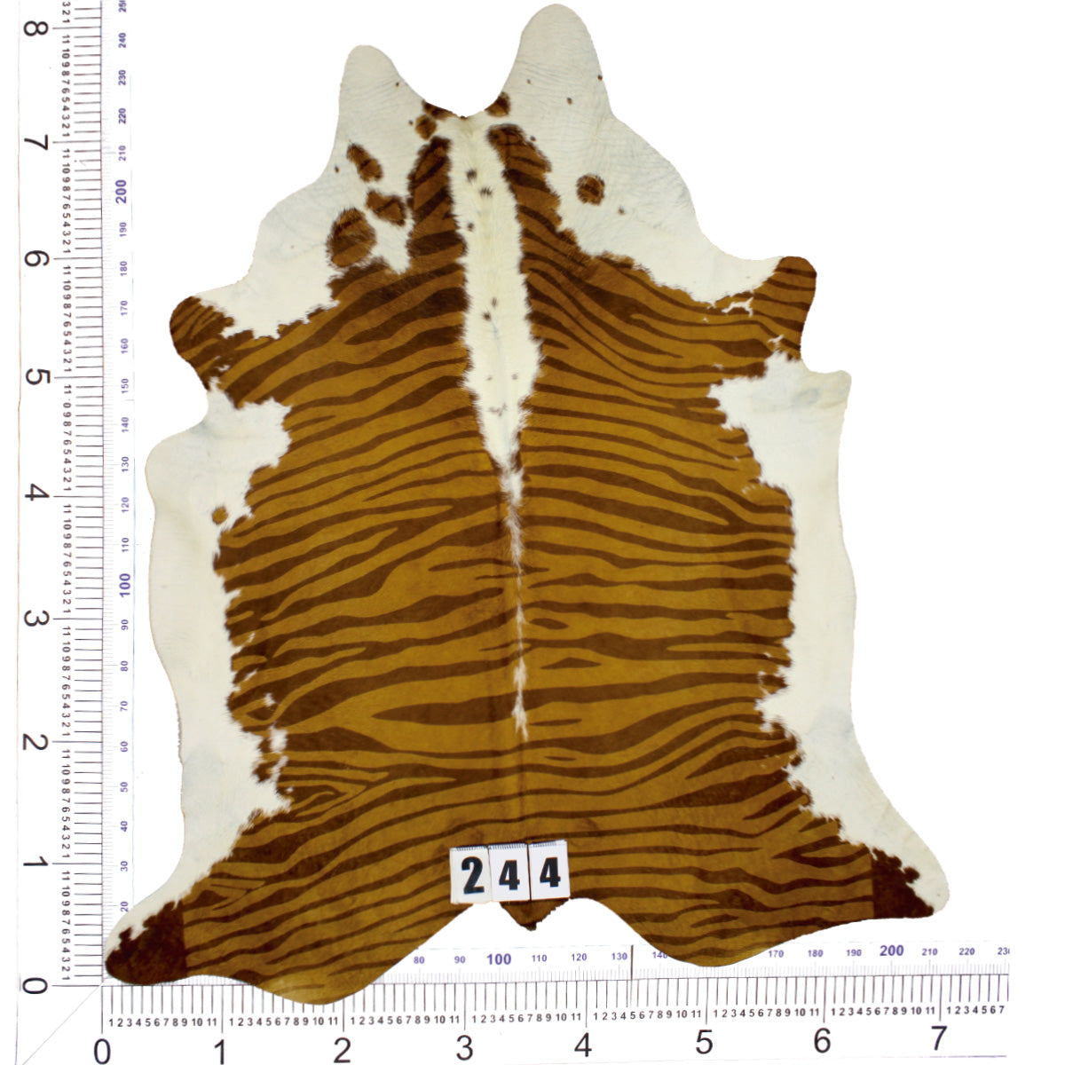 Tiger Brazilian Cowhide Rug 