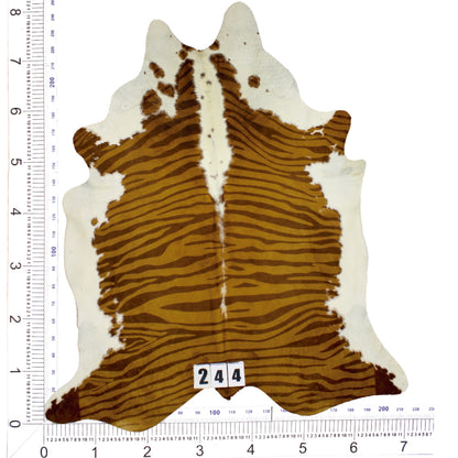 Tiger Brazilian Cowhide Rug 